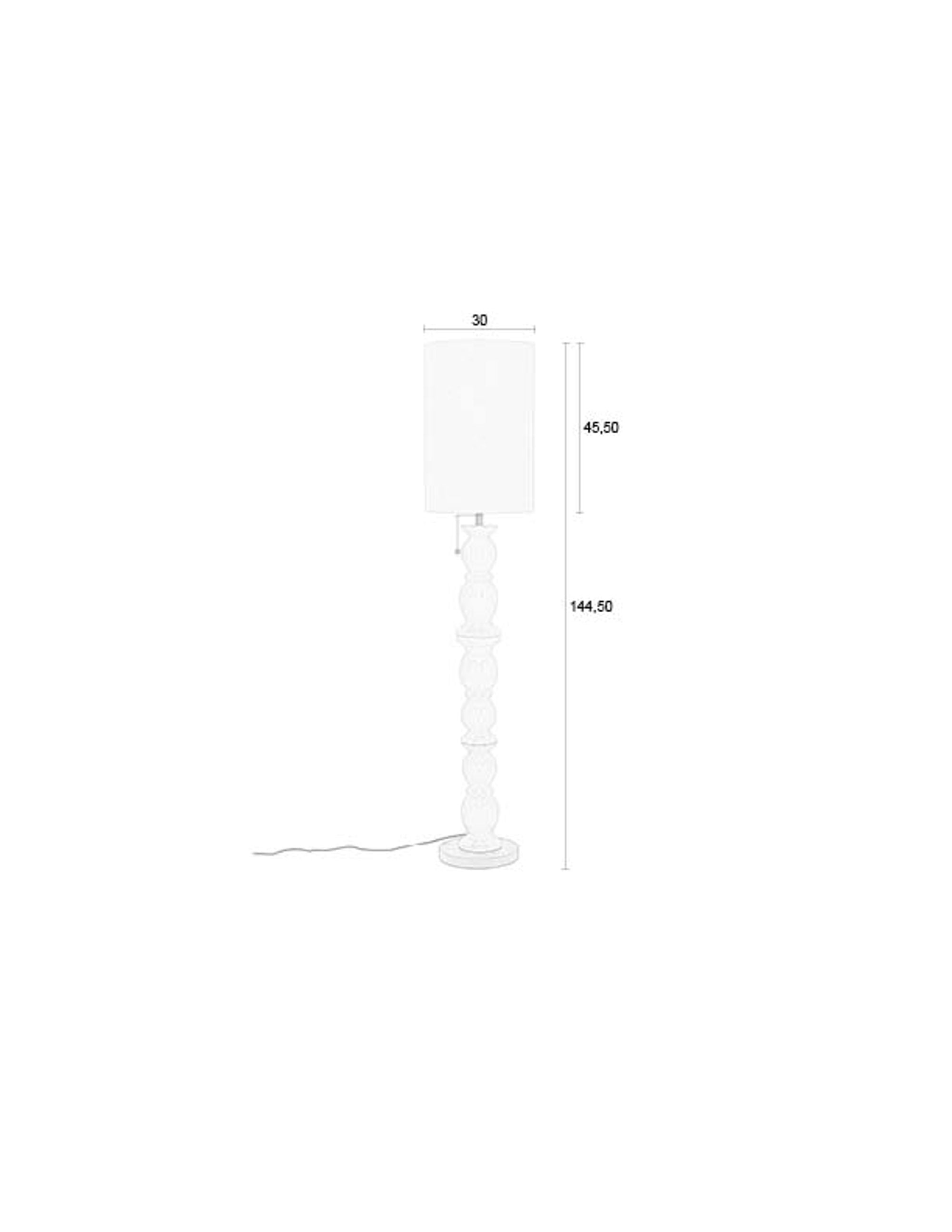 Zuiver Brew Cream Gloss Ceramic Floor Lamp